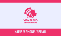 Pink Wifi Pig Business Card Image Preview