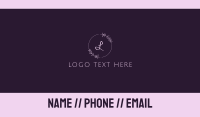 Lilac Wreath Lettermark Business Card
