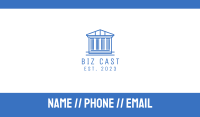 Blue Greek Legal House Business Card