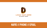 Donut Bakeshop Letter D Business Card Design
