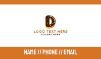 Donut Bakeshop Letter D Business Card