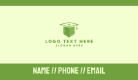 Green Pocket Graduation Business Card Design