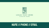 Green Organic Farm Emblem Business Card
