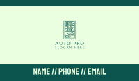 Green Organic Farm Emblem Business Card