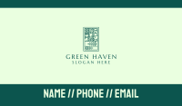 Green Organic Farm Emblem Business Card Image Preview