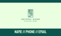 Green Organic Farm Emblem Business Card