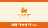 Burger Food Truck Business Card