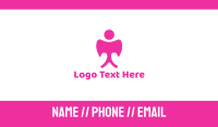 Pink Angel Business Card Design