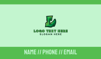 Green Urban Letter L  Business Card