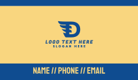 Blue D Wing Business Card Design