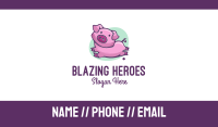 Cute Pink Pig Business Card Image Preview