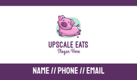 Cute Pink Pig Business Card Image Preview