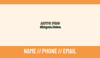 Auto Mechanic Wordmark Business Card Image Preview