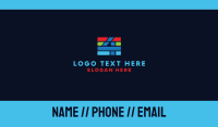 Colorful Stripe Number 4 Business Card