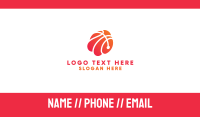 Abstract Basketball Shell Business Card