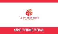 Abstract Basketball Shell Business Card