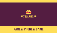 Fast Food Burger Business Card