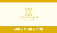 Gold Retro Music Gramophone Business Card