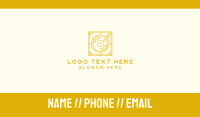 Gold Retro Music Gramophone Business Card