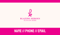 Fancy Pink Letter K Business Card Image Preview