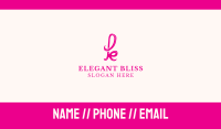 Fancy Pink Letter K Business Card