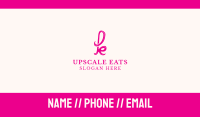 Fancy Pink Letter K Business Card Image Preview