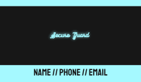 Electric Blue Neon Business Card
