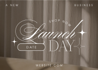 Sophisticated Launch Day Postcard