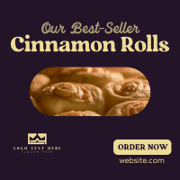 Best-seller Cinnamon Rolls Linkedin Post Design