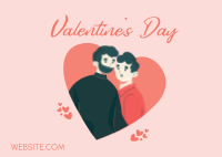 Valentine Couple Postcard Design