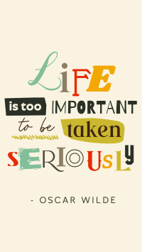 Life is Important Quote Facebook Story