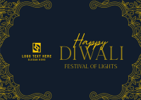 Elegant Diwali Frame Postcard