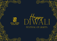 Elegant Diwali Frame Postcard Image Preview