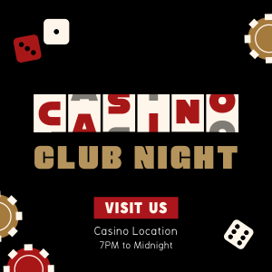 Casino Club Night Instagram Post Image Preview