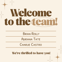 Minimalist Welcome to the Team Linkedin Post Design