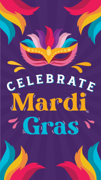 Celebrate Mardi Gras TikTok Video Design