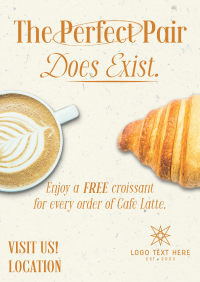 Perfect Coffee Croissant Poster