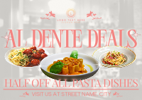 Modern Pasta Day Promo Postcard