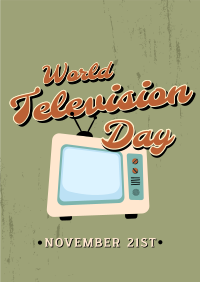 Retro TV Day Poster
