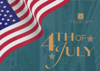 4th of July Flag Postcard Design