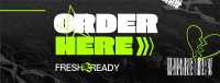 Grunge Order Here Facebook Cover Design