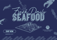 Fun Seafood Restaurant Postcard