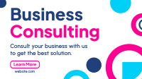 Abstract and Shapes Business Consult Facebook Event Cover