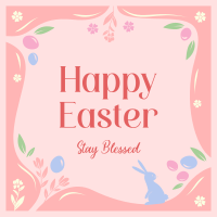 Blessed Easter Greeting Instagram Post Design