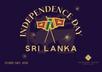 Sri Lanka Independence Badge Postcard Image Preview