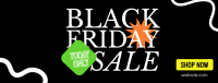 Black Friday Scribble Sale Facebook Cover Image Preview