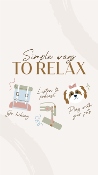 Cute Relaxation Tips Facebook Story