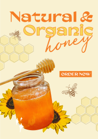 Delicious Organic Pure Honey Poster