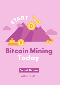 Bitcoin Mountain Poster