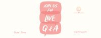 Question & Answer Live Facebook Cover Image Preview